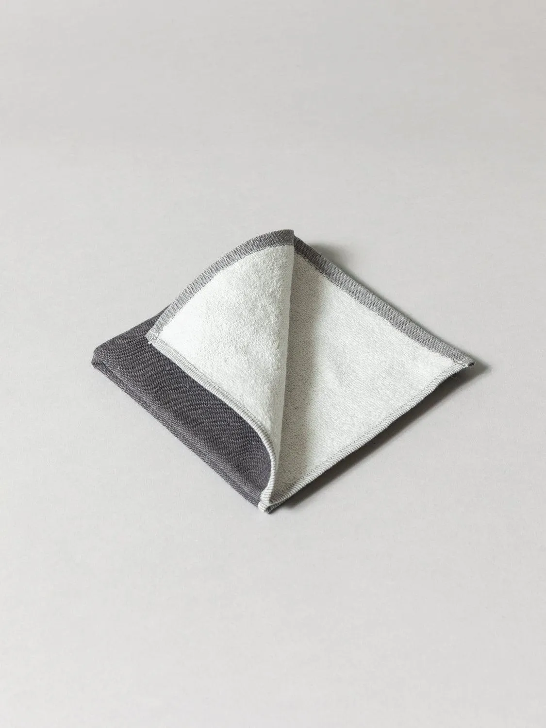 Two-Tone Chambray Towel, Black 2
