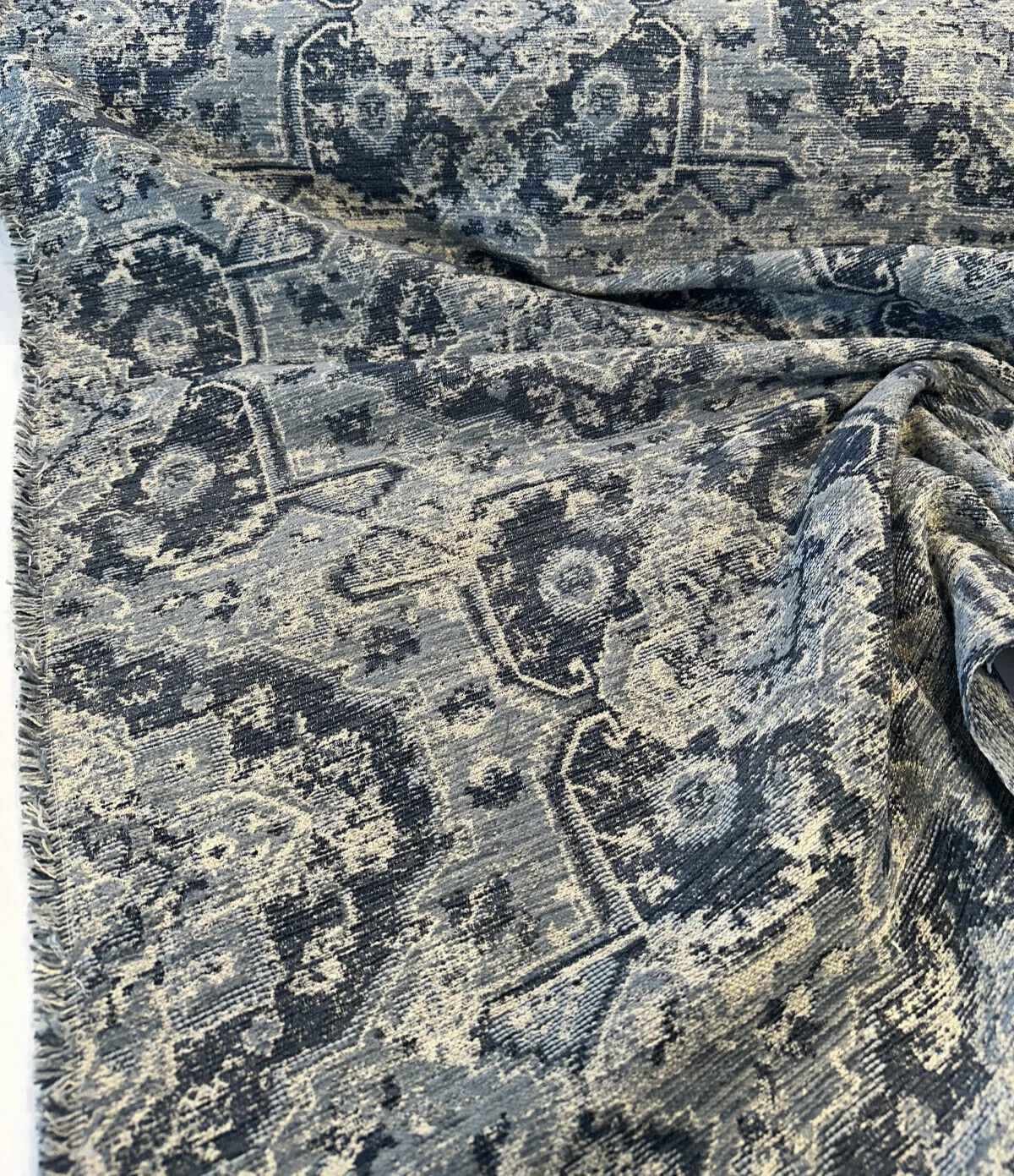 Upholstery Currituck Blue Pacific Swavelle Chenille Fabric By The Yard