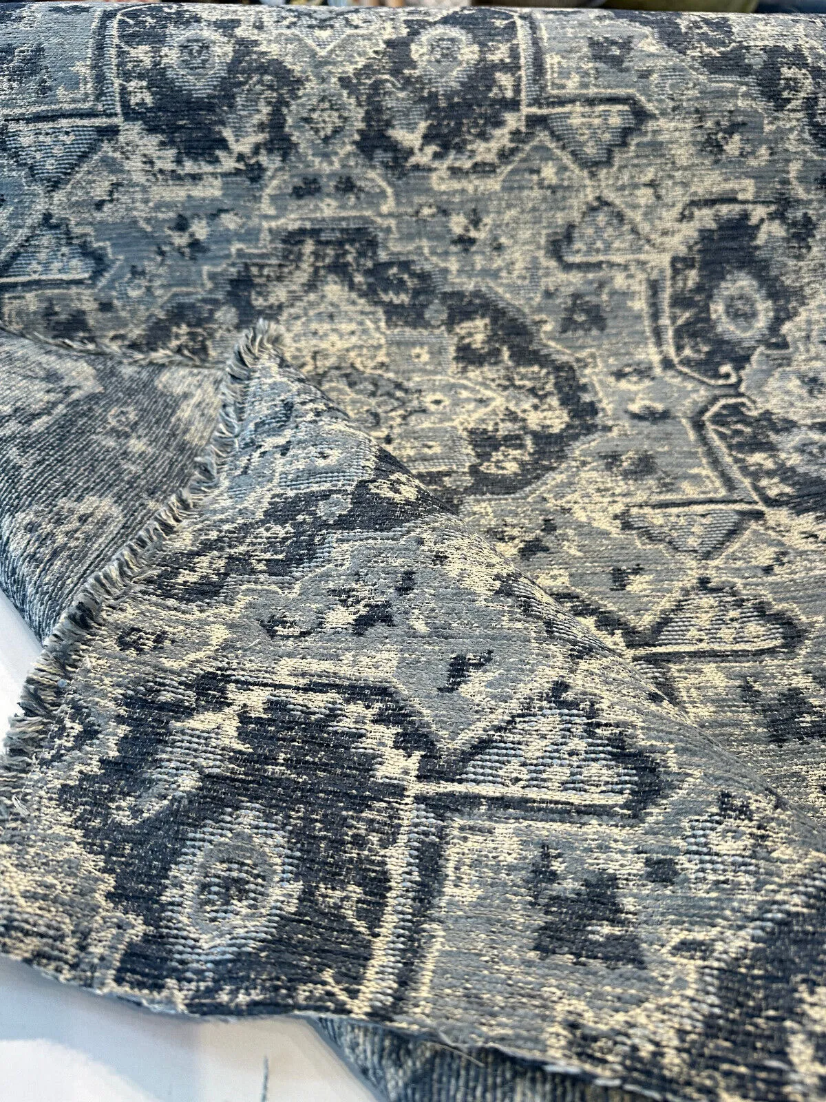 Upholstery Currituck Blue Pacific Swavelle Chenille Fabric By The Yard