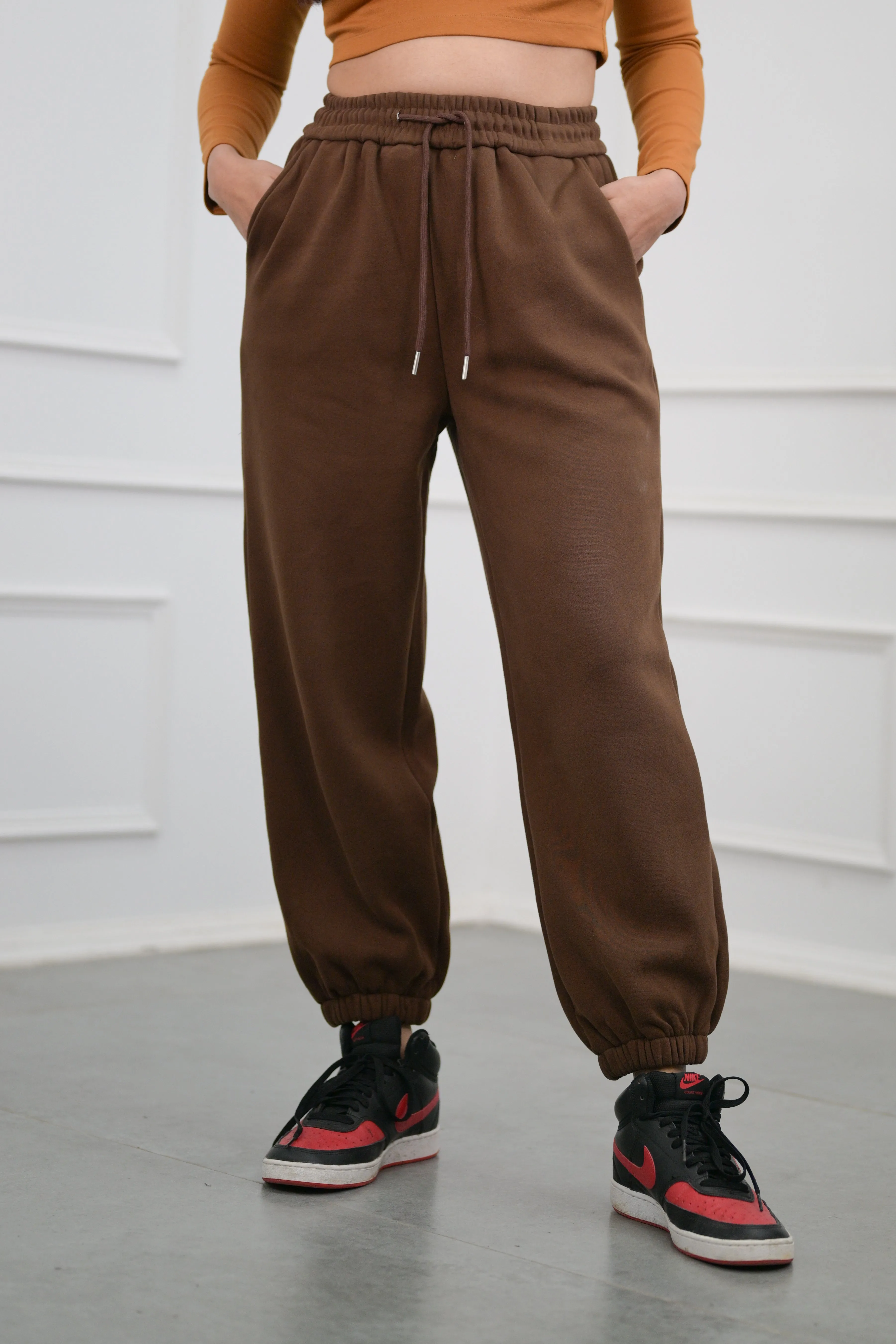 Warm Brown Comfort Joggers
