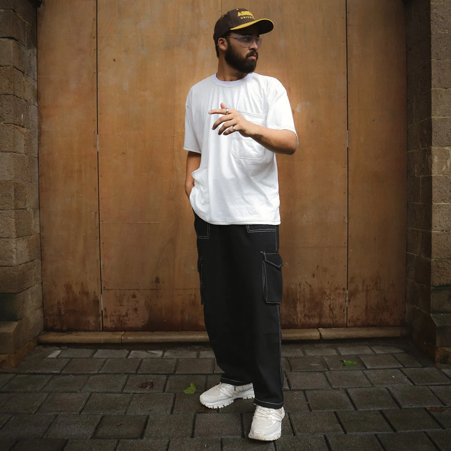 White Oversized Carpenter Tshirt