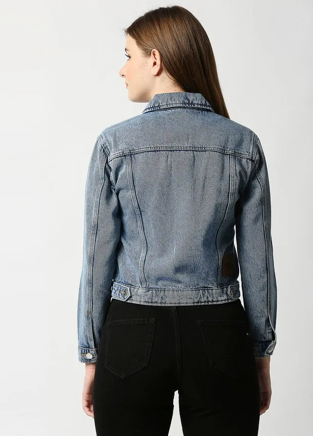 Women's Dark Blue Classic Cut Jacket